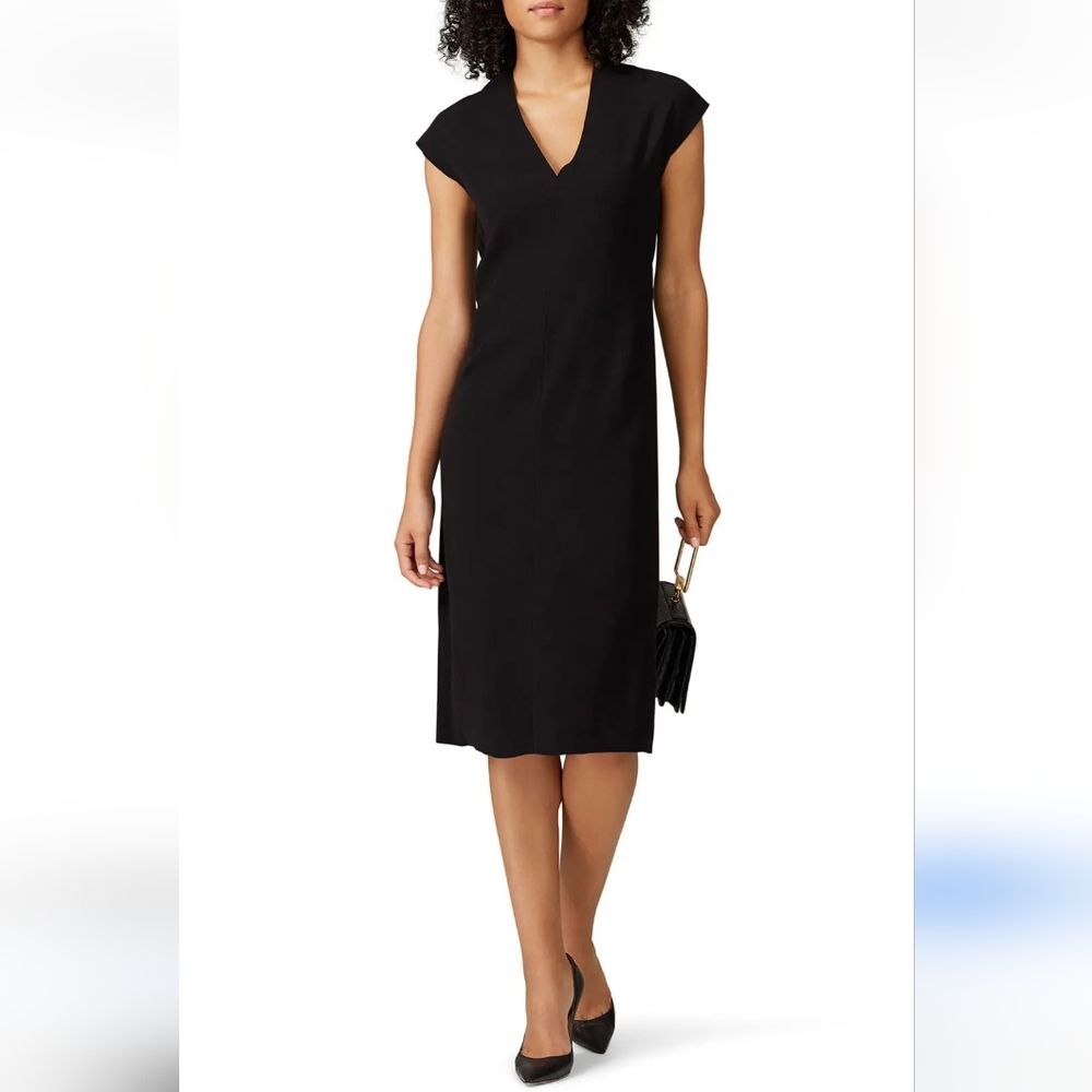 Vince Black V-Neck Pencil Dress Size 2